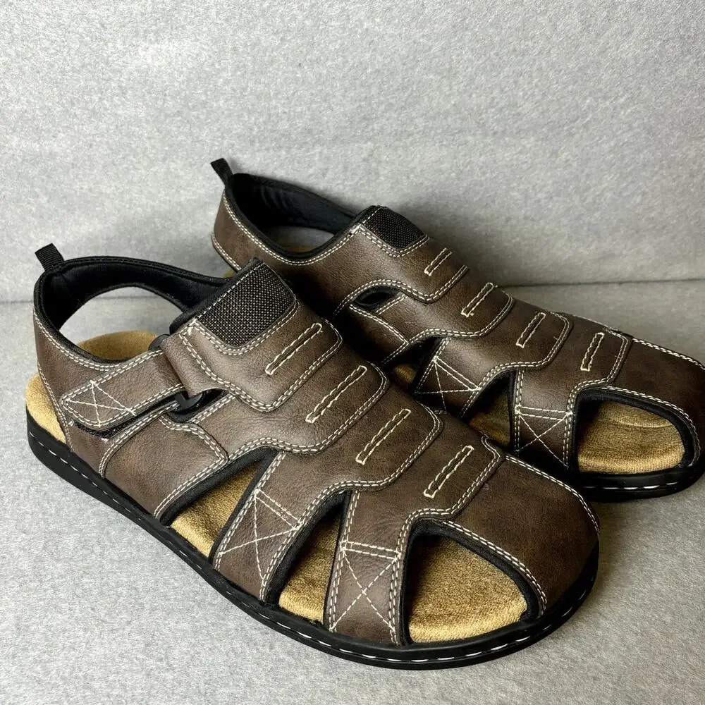 Dockers Men's Searose Medium Fisherman Sandals Casual Shoes Briar Size 13M